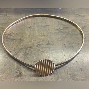 Vintage 1980’s Women's Gold Belt with Textured Buckle, 25 in. Long